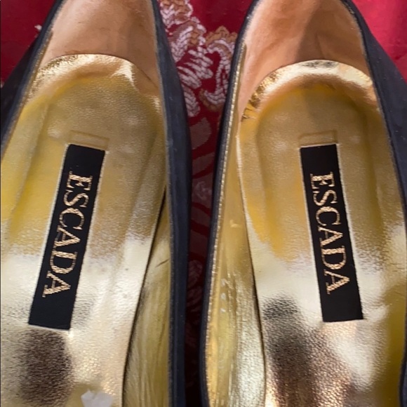 Escada black and red suede heels - Picture 3 of 5